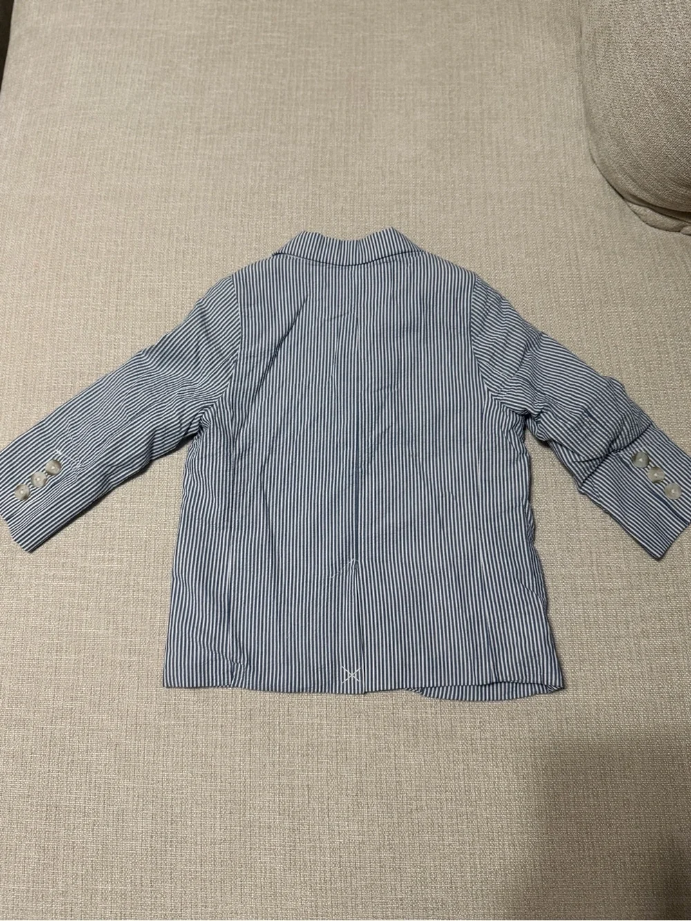 Absorba Blue and White Pinstriped Kids Blazer